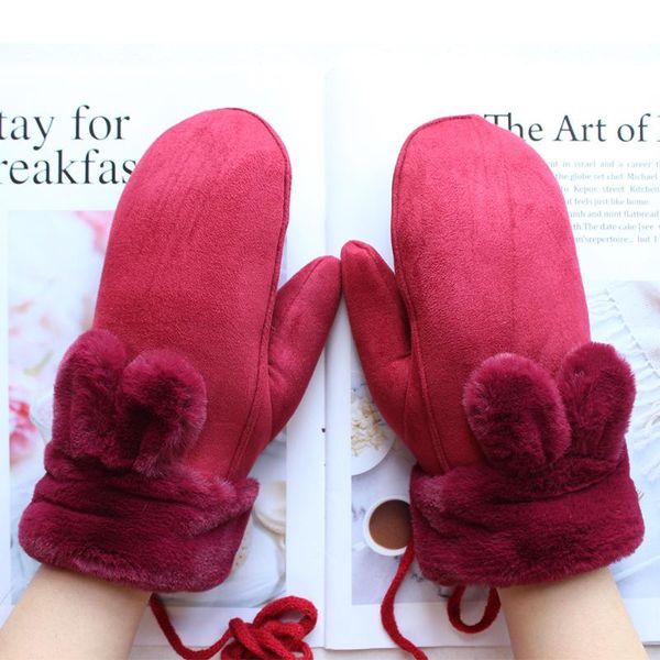 five fingers gloves suede mittens suitable for girls short styles of various colors fashion winter and cold protection, Blue;gray
five fingers gloves suede mittens suitable for girls short styles of various colors fashion winter and cold protection, Blue;gray