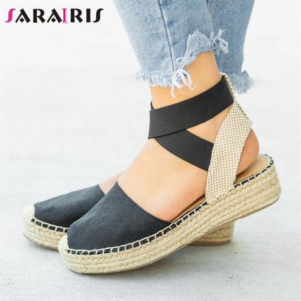 sarairis summer low wedges sandals elegant slip-on summer fisherman sandals women casual flat platform shoes woman, Black
sarairis summer low wedges sandals elegant slip-on summer fisherman sandals women casual flat platform shoes woman, Black