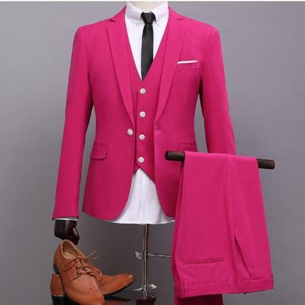 men's suits & blazers (jacket vest pants) three pieces set formal business suit casual single row one buckle solid color wedding male s, White;black
men's suits & blazers (jacket vest pants) three pieces set formal business suit casual single row one buckle solid color wedding male s, White;black