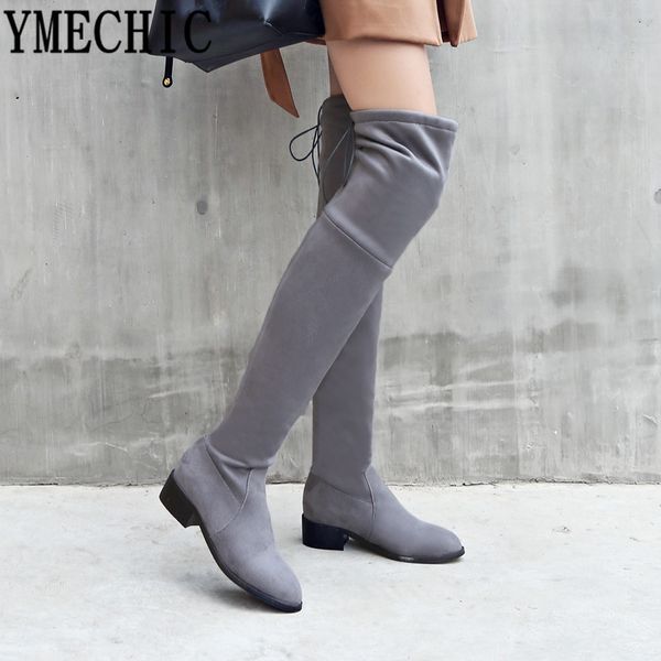 boots ymechic 2021 winter thigh high female black stretch flock lace up over knee riding botas chunky heel shoes plus size
boots ymechic 2021 winter thigh high female black stretch flock lace up over knee riding botas chunky heel shoes plus size