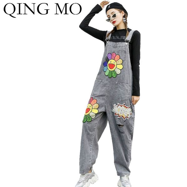qing mo 2020 autumn popular suspender pants women colorful floral rhinestone pants female denim overalls zqy4999, Black;white
qing mo 2020 autumn popular suspender pants women colorful floral rhinestone pants female denim overalls zqy4999, Black;white