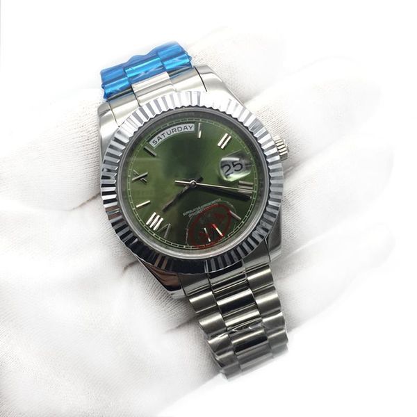 new luxury mens watch green dial president sapphire cystal roma number men watches automatic mechanical movement male wrist watch, Slivery;brown
new luxury mens watch green dial president sapphire cystal roma number men watches automatic mechanical movement male wrist watch, Slivery;brown