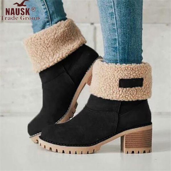 women winter fur warm snow boots ladies warm wool booties ankle boot comfortable shoes plus size 35-43 casual women mid boots, Black
women winter fur warm snow boots ladies warm wool booties ankle boot comfortable shoes plus size 35-43 casual women mid boots, Black