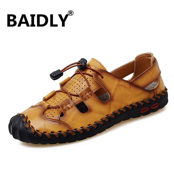 sandals summer men's comfortable men shoes genuine leather outdoor sneakers beach man roman sandalia masculina, Black
sandals summer men's comfortable men shoes genuine leather outdoor sneakers beach man roman sandalia masculina, Black