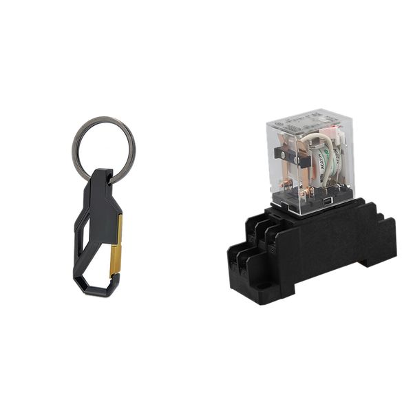 2 set accessories: 1 set men's alloy metal keyring keychain key chain ring keyfob gift & 1 ac 200v/240v coil dpdt 8 terminal, Silver
2 set accessories: 1 set men's alloy metal keyring keychain key chain ring keyfob gift & 1 ac 200v/240v coil dpdt 8 terminal, Silver