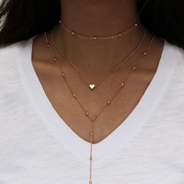 multi layers necklace acrylic setting chain choker bead heart pearl charm y shape beaded chain necklace gold color plated, Silver
multi layers necklace acrylic setting chain choker bead heart pearl charm y shape beaded chain necklace gold color plated, Silver