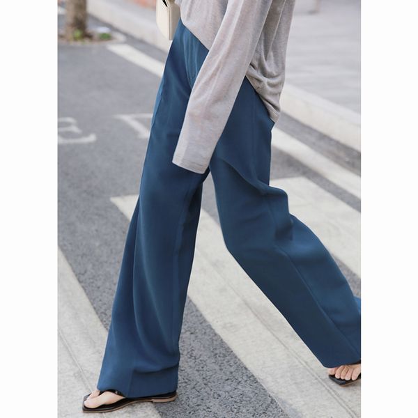 high waist wide leg pants women office lady korean style casual business wear loose trousers black blue loose vintage dropship, Black;white
high waist wide leg pants women office lady korean style casual business wear loose trousers black blue loose vintage dropship, Black;white