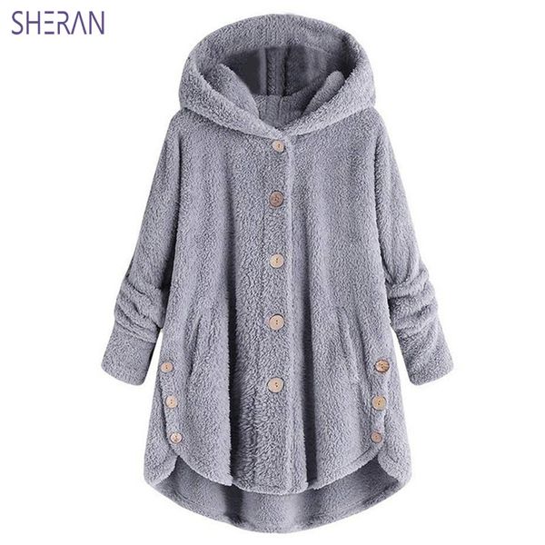 casual women autumn winter parka outerwear loose double-sided plush hoodie coat female plus size irregular faux fur coat jackets, Black
casual women autumn winter parka outerwear loose double-sided plush hoodie coat female plus size irregular faux fur coat jackets, Black