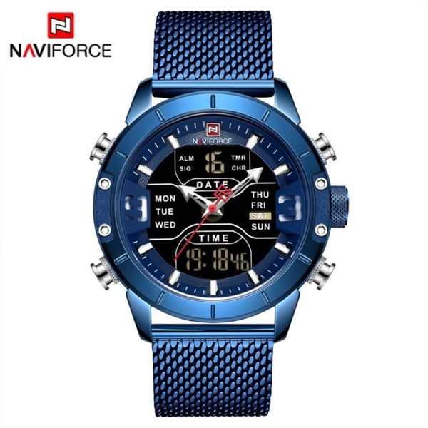 men sports watches new naviforce watches men's quartz led digital clock male full steel wristwatch, Slivery;brown
men sports watches new naviforce watches men's quartz led digital clock male full steel wristwatch, Slivery;brown