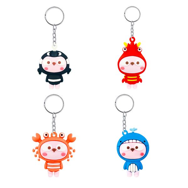 new pvc soft rubber key chain gift pendant cute cartoon marine animal penguin style luggage accessories, Silver
new pvc soft rubber key chain gift pendant cute cartoon marine animal penguin style luggage accessories, Silver