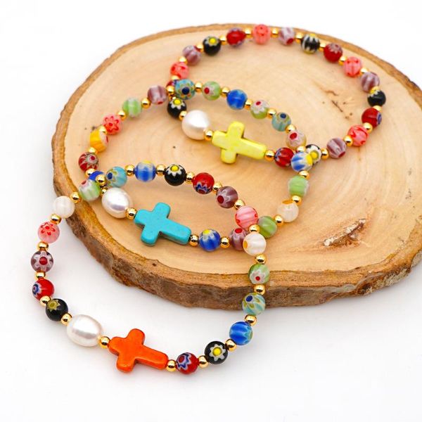 rttooas rainbow bracelet for women lmitation pearls beaded bracelet bohemian style cross charm bracelets fashion jewelry 2020, Golden;silver
rttooas rainbow bracelet for women lmitation pearls beaded bracelet bohemian style cross charm bracelets fashion jewelry 2020, Golden;silver
