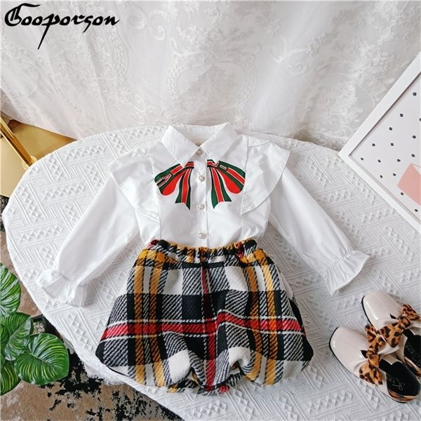 autumn girls clothes bow long sleeve blouse&plaid skirt little girl clohting set fashion kids outfits vetement enfant fille 0926, White
autumn girls clothes bow long sleeve blouse&plaid skirt little girl clohting set fashion kids outfits vetement enfant fille 0926, White