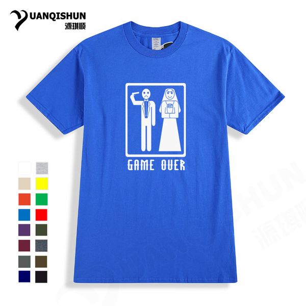 fun t-shirt game over wedding marriage humor bachelor party men's printed cotton t-shirt 16 colors tees
fun t-shirt game over wedding marriage humor bachelor party men's printed cotton t-shirt 16 colors tees