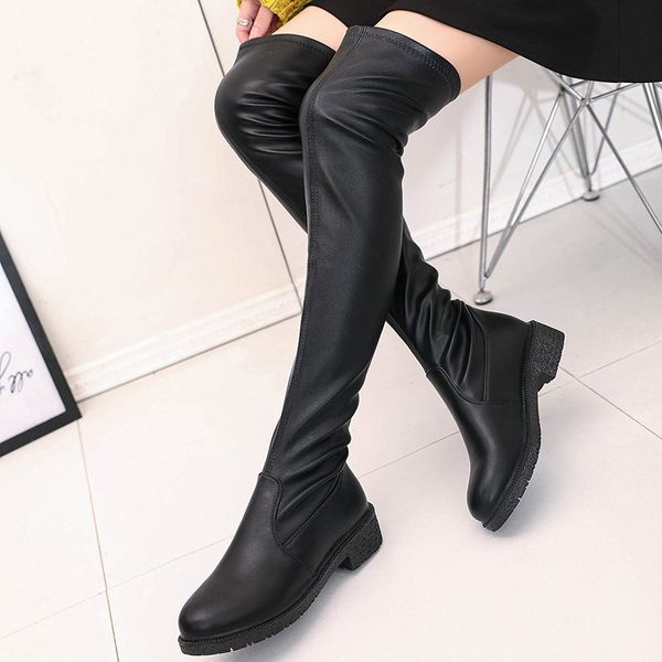 boots winter over the knee women stretch fabric leather thigh high shoes woman long bota feminina zapatos de mujer, Black
boots winter over the knee women stretch fabric leather thigh high shoes woman long bota feminina zapatos de mujer, Black