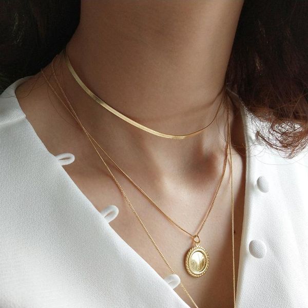 fashion gold chain choker necklace for women 925 sterling silver flat snake necklace statement decoration silver jewelry
fashion gold chain choker necklace for women 925 sterling silver flat snake necklace statement decoration silver jewelry