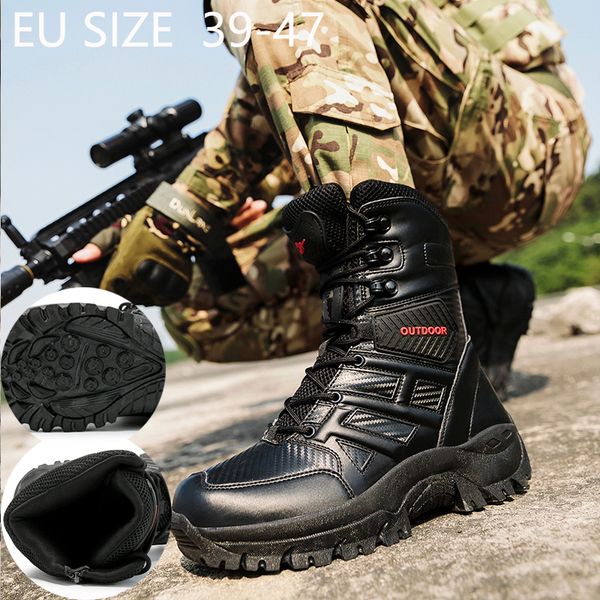 men brand leather boots special force tactical desert combat men's boots outdoor shoes ankle, Black
men brand leather boots special force tactical desert combat men's boots outdoor shoes ankle, Black