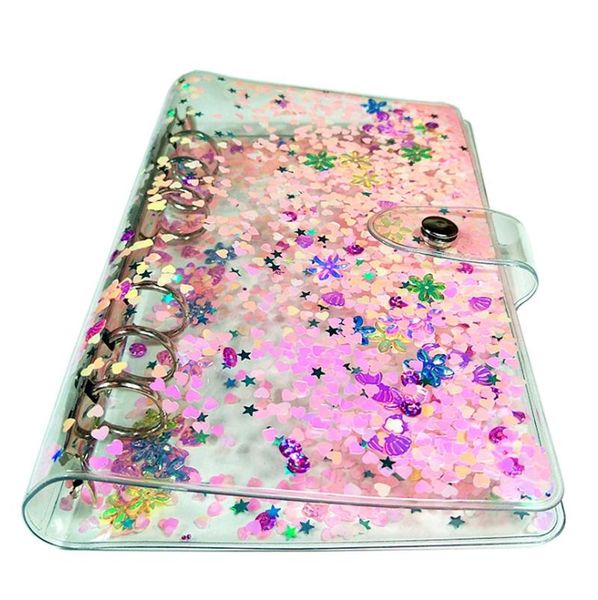 a6 notepads colorful binder pvc rainbow clear circular ring shell soft notebook cover simple waterproof travel handbook outer casing, Purple;pink
a6 notepads colorful binder pvc rainbow clear circular ring shell soft notebook cover simple waterproof travel handbook outer casing, Purple;pink