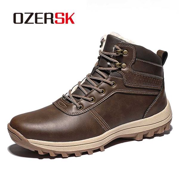 ozersk autumn winter men boots leather lace up men shoes classic shoes snow boots casual ankle, Black
ozersk autumn winter men boots leather lace up men shoes classic shoes snow boots casual ankle, Black