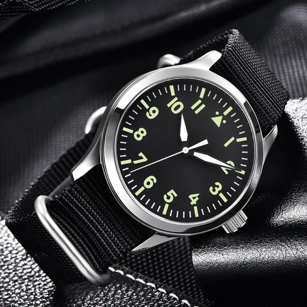 automatic mens watch 42mm seagull miyota luminous waterproof nylon belt 316ss mechanical wristwatches, Slivery;brown
automatic mens watch 42mm seagull miyota luminous waterproof nylon belt 316ss mechanical wristwatches, Slivery;brown