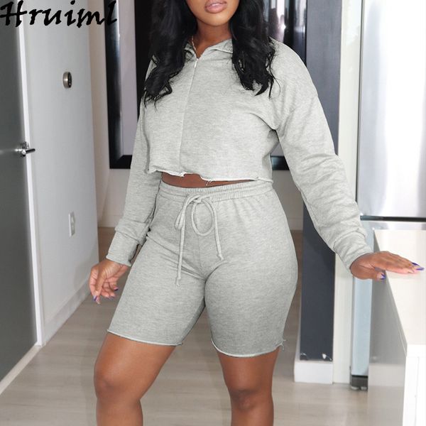 tracksuit women two piece set sportswear long sleeve crop and strappy short pants casual solid outfits sweatsuit lounge wear, Gray
tracksuit women two piece set sportswear long sleeve crop and strappy short pants casual solid outfits sweatsuit lounge wear, Gray