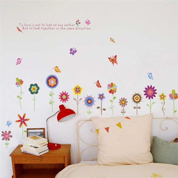 colorful flower bee butterfly garden wall stickers for kids rooms home decor cartoon wall decals pvc mural art diy poster
colorful flower bee butterfly garden wall stickers for kids rooms home decor cartoon wall decals pvc mural art diy poster