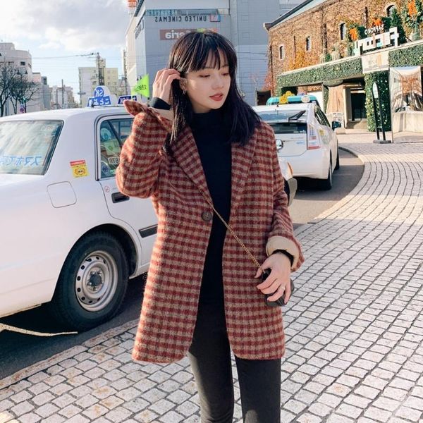 loose woolen suit coats women spring plaid overcoat fashion vintage outerwear korean new stylish female winter wool jacket coat, Black
loose woolen suit coats women spring plaid overcoat fashion vintage outerwear korean new stylish female winter wool jacket coat, Black