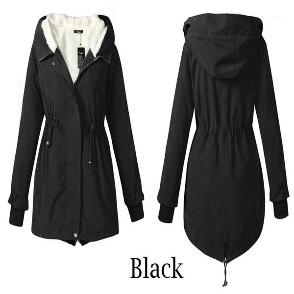 sleeve zipper warm hooded coat famale waist down outwear women plus velvet coats winter long, Black
sleeve zipper warm hooded coat famale waist down outwear women plus velvet coats winter long, Black