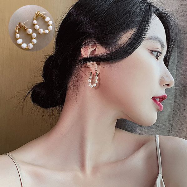 new korean freshwater pearl earrings for women sweet retro round earring hypoallergenic girls gift jewellery, Golden;silver
new korean freshwater pearl earrings for women sweet retro round earring hypoallergenic girls gift jewellery, Golden;silver