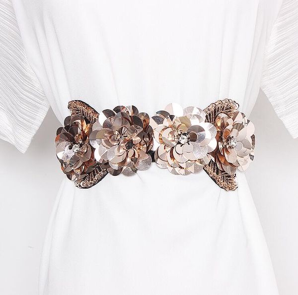 women's runway fashion sequins flower beaded elastic cummerbunds female dress corsets waistband belts decoration wide belt r2844, Black;brown
women's runway fashion sequins flower beaded elastic cummerbunds female dress corsets waistband belts decoration wide belt r2844, Black;brown