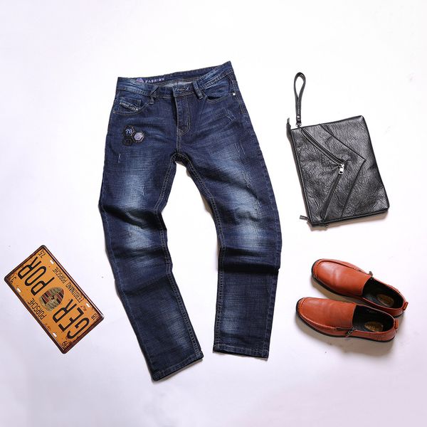 men's jeans nice denim stretch slim straight men pants fashion casual zipper full length black cotton xxl, Blue
men's jeans nice denim stretch slim straight men pants fashion casual zipper full length black cotton xxl, Blue