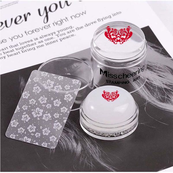 nail art templates 2 colors silicone stamper scraper with cap transparent 4.3cm stamp stamping tool, White
nail art templates 2 colors silicone stamper scraper with cap transparent 4.3cm stamp stamping tool, White