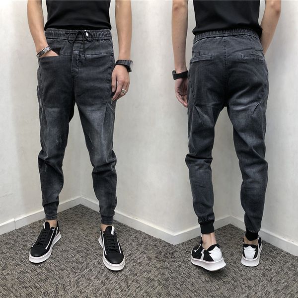 men's jeans black breathable stretchy elastic waistpocket decoration spring autumn casual fashion male pencil pants, Blue
men's jeans black breathable stretchy elastic waistpocket decoration spring autumn casual fashion male pencil pants, Blue