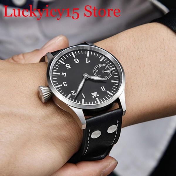 wristwatches fashion nologo mechanical hand winding black dial 44mm brushed case luminous 6497 movement, Slivery;brown
wristwatches fashion nologo mechanical hand winding black dial 44mm brushed case luminous 6497 movement, Slivery;brown