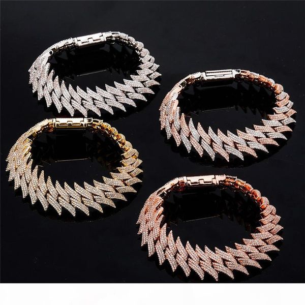 20mm mens bling ice out cz bracelet hip hop cubic cuban bracelet link chains men's jewelry gifts, Black
20mm mens bling ice out cz bracelet hip hop cubic cuban bracelet link chains men's jewelry gifts, Black