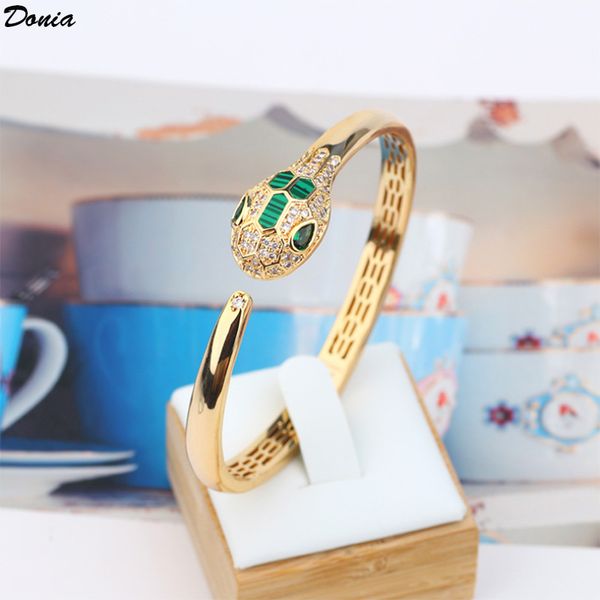 donia jewelry party european and american fashion exaggerated snake inlaid zirconia bracelet designer bracelet birthday gift, Black
donia jewelry party european and american fashion exaggerated snake inlaid zirconia bracelet designer bracelet birthday gift, Black