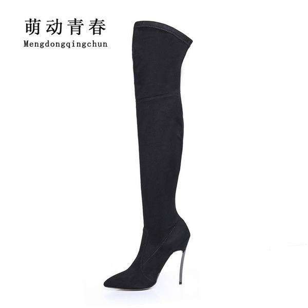 women boots 2020 women pointed toe stretch slim thigh high boots fashion over the knee autumn winter high, Black
women boots 2020 women pointed toe stretch slim thigh high boots fashion over the knee autumn winter high, Black