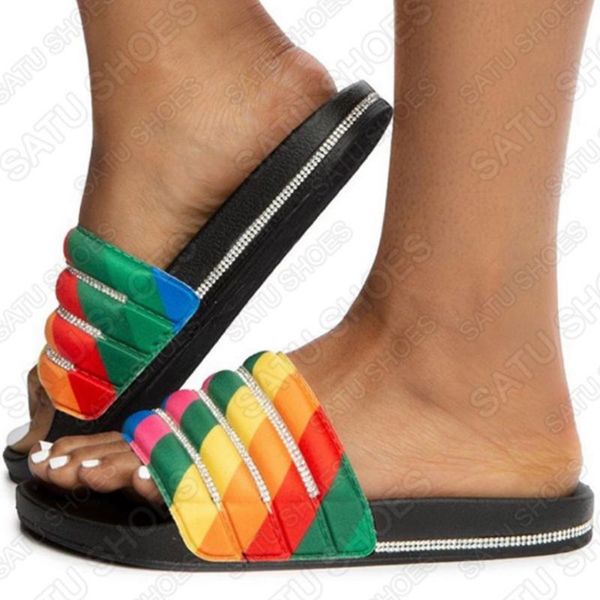 slides women zapatos de mujer platform sandals with rhinestone rainbow slides flip flops house shoes snug sneakers 2020 summer, Black
slides women zapatos de mujer platform sandals with rhinestone rainbow slides flip flops house shoes snug sneakers 2020 summer, Black