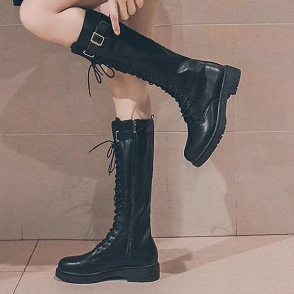 bonjomarisa female buckle lace up platform punk winter boots chunky classic motocycle boots women brand shoes woman, Black
bonjomarisa female buckle lace up platform punk winter boots chunky classic motocycle boots women brand shoes woman, Black
