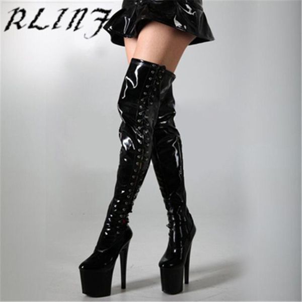 rlinf new 20cm superfine high heels nightclub pole dance boots red fun over the knee long boots, Black
rlinf new 20cm superfine high heels nightclub pole dance boots red fun over the knee long boots, Black