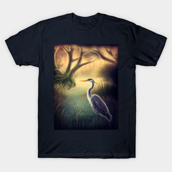 men t-shirt great blue heron tshirt women t shirt men cotton tees harajuku