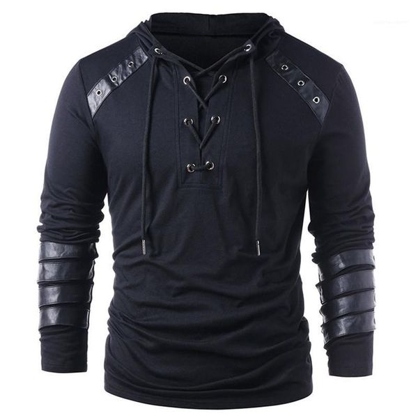 hoodies casual males clothing bind panelled mens designer hoodies fashion loose solid color pu panelled mens, Black
hoodies casual males clothing bind panelled mens designer hoodies fashion loose solid color pu panelled mens, Black