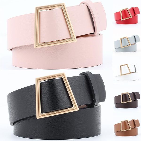 1pcs wild casual decorative belt geometric metal buckle pu leather wide jeans belt women ceinture without pin, Black;brown
1pcs wild casual decorative belt geometric metal buckle pu leather wide jeans belt women ceinture without pin, Black;brown