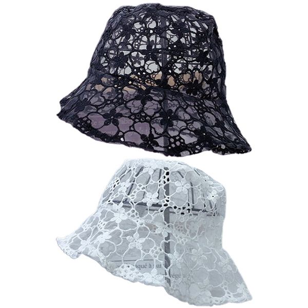 2020 new korean fashion lace black bucket hat summer sun hats for women hollow flower fishermen hat casual lady bucket, Blue;gray
2020 new korean fashion lace black bucket hat summer sun hats for women hollow flower fishermen hat casual lady bucket, Blue;gray