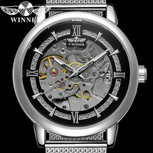 winner automatic mechanical men wristwatch sport male clock skeleton stainless steel man watch 8173, Slivery;brown
winner automatic mechanical men wristwatch sport male clock skeleton stainless steel man watch 8173, Slivery;brown