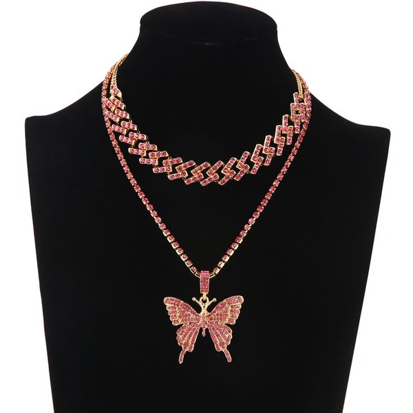 iced out cuban link chain butterfly necklace set ice choker necklace women blinged chain chocker hip hop pendant jewelry 0927, Silver
iced out cuban link chain butterfly necklace set ice choker necklace women blinged chain chocker hip hop pendant jewelry 0927, Silver