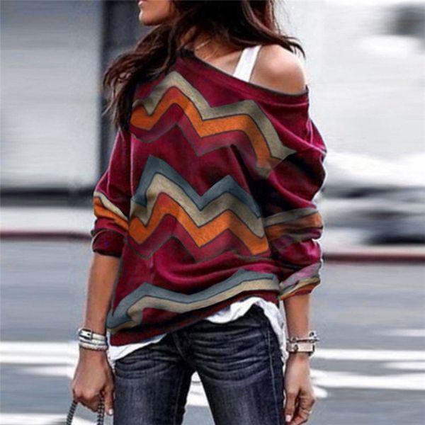 women's t-shirt off shoulder long sleeve tshirt women 2021 spring autumn printed knitted pullover tshirts camisas mujer, White
women's t-shirt off shoulder long sleeve tshirt women 2021 spring autumn printed knitted pullover tshirts camisas mujer, White