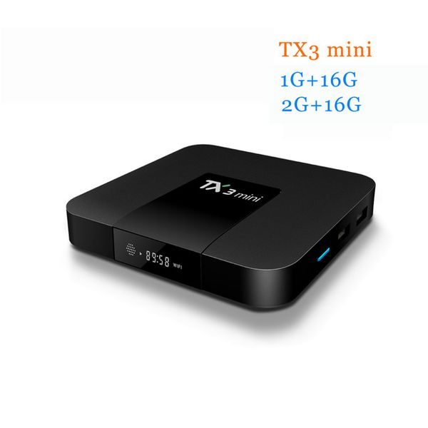

tx3 mini android tv box s905w quad core 1gb 8gb smart 4k wifi h.265 media player pk mxq pro x96mini