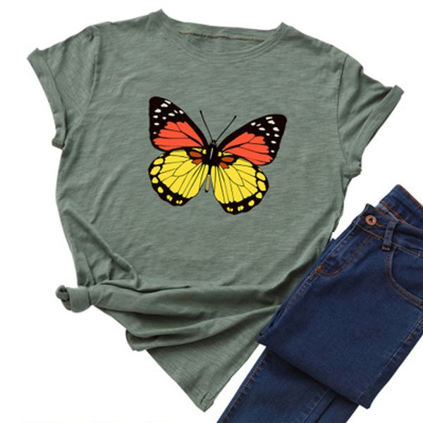 cartoon butterfly print harajuku t shirts summer plus size tees casual cotton o neck short sleeve graphic tshirt streetwear, White
cartoon butterfly print harajuku t shirts summer plus size tees casual cotton o neck short sleeve graphic tshirt streetwear, White