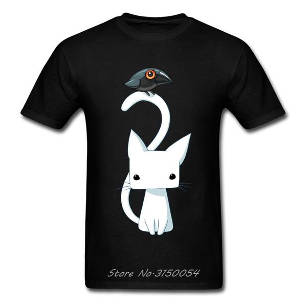 funny cat and raven t-shirt men t shirt minimalist cartoon tshirt summer cotton tees black clothing harajuku 
funny cat and raven t-shirt men t shirt minimalist cartoon tshirt summer cotton tees black clothing harajuku