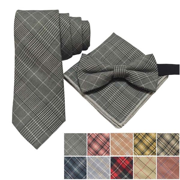 gravatas slim para homens bowtie set mens ties necktie plaid tie for men wedding tie set male bowtie neck with pocket square, Blue;purple
gravatas slim para homens bowtie set mens ties necktie plaid tie for men wedding tie set male bowtie neck with pocket square, Blue;purple